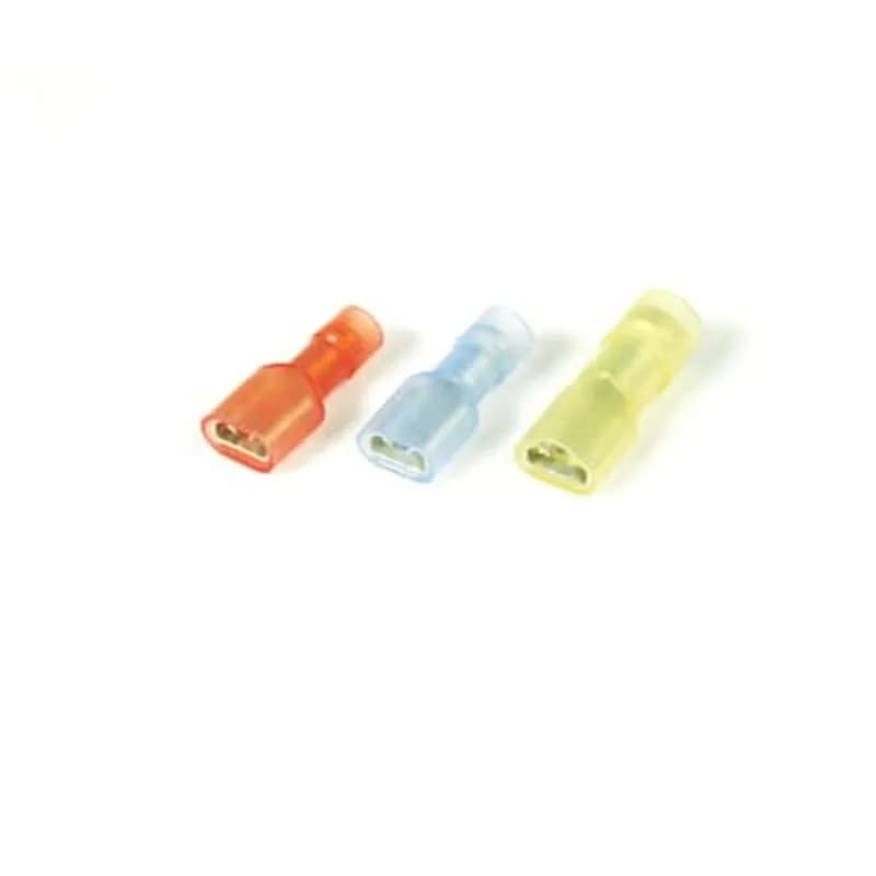 ABB - Installation Products TNF14-250FDD-XV - Nylon insulated double crimp female disconnect 250 Series, Wire range 16-14, Blue, Canister of 15 disconnects