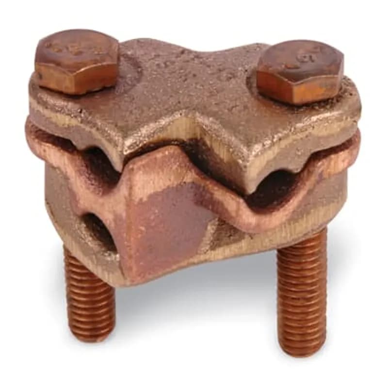ABB - Installation Products XT13P - Cross Tap Clamp, Tin Plated, Conductor Range Main 4/0 - 1 Stranded 3/0 - 1 ACSR TAP 4/0 - 1 Stranded 3/0 - 1 ACSR.