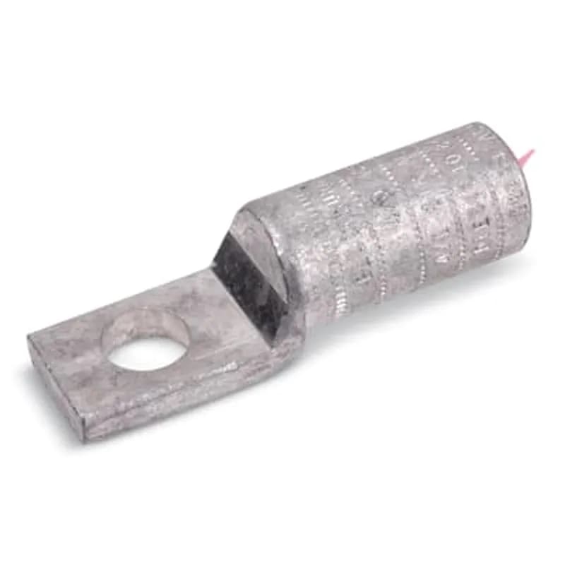 ABB - Installation Products ALS11 - Aluminum One-Hole Lug, Straight Long Barrel, Blind-End, Wire Range 4/0 ASCR, 4/0 Stranded, 1/2 Inch Bolt Size, Mechanical Dies: 840, K840, 845, TX, Hydraulic Dies: 840, B49EA, EEI 11A, K840, 249, 76, CSA24, Length 5-3/4 Inches. For Aluminum and Copper Conductors