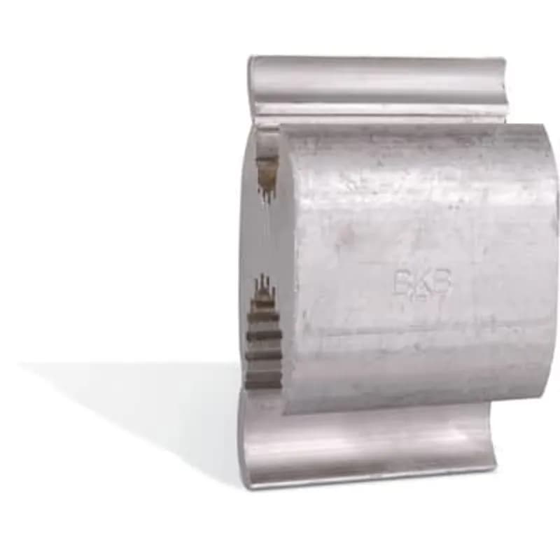 ABB - Installation Products WR835 - Aluminum Wide Range H-Type Compression Connector Main: 477 18/0-4/0 ACSR, 556-250 Str., Tap: 4/0-1/0 ACSR, 4/0-1/0 Str., 4/0-2/0 Sol. 2 inch.