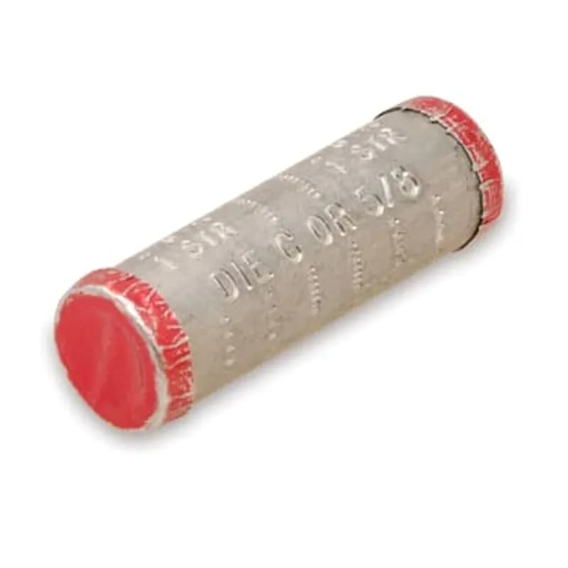 ABB - Installation Products CS66 - Aluminum 2 Inch Service Entrance Compression Splice for Wire Range - End A: 4 6/1,7/1 ASCR, 3-4 Stranded, 2 Solid, Orange, End B: 8 Stranded, 6 Solid, Green, Die: 5/8. For AL-AL or AL-CU Conductors.