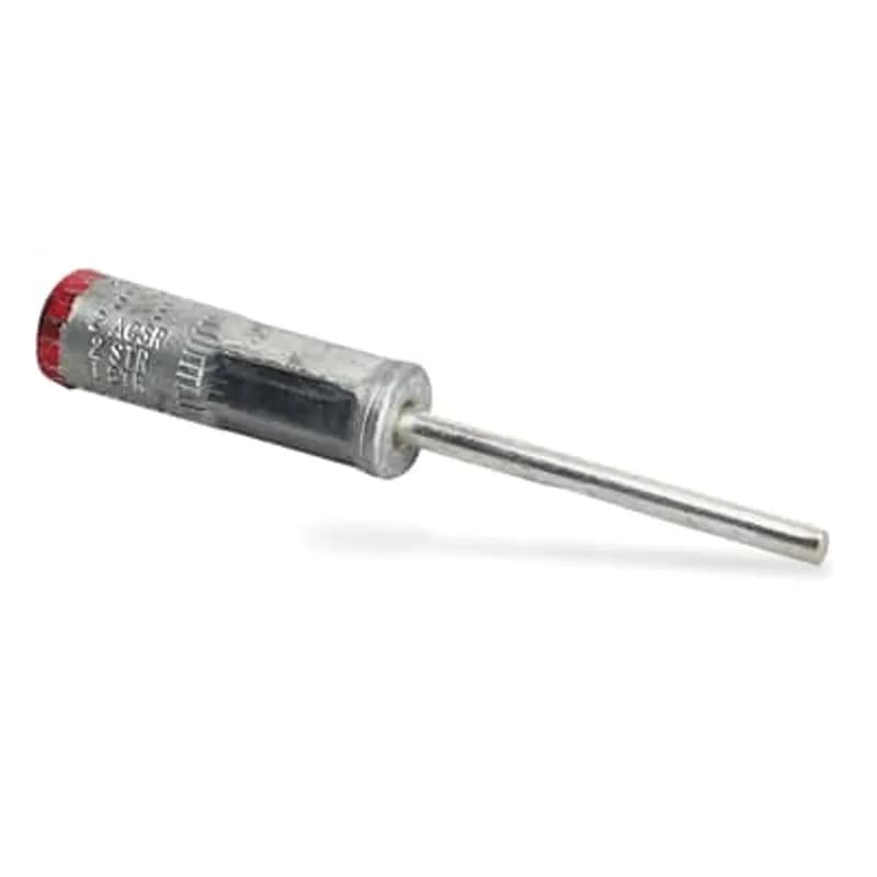 ABB - Installation Products PCS64 - Compression Pin Terminal Aluminum, Contax filled for Wire Range 6 ASCR, 6 Stranded - 4 Solid, Pigtail: 0.204 x 2.5, Mechanical Dies: Peach, 5/8, BG, TU, Hydraulic Dies: U-BG, 52