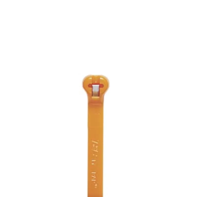 ABB - Installation Products TY526M-3 - Cable Tie, Orange Polyamide (Nylon 6.6) for Temperatures up to 85 Degrees Celsius (185 F) for Indoor Applications, UL/EN/CSA62275 Type 2/21 Rated for AH-2 Plenum, Length of 277mm (10.9 Inches), Width of 3.71mm (0.14 Inches), Thickness of 1.31mm (0.05 Inches), Tensile Strength Rating of 130 Newtons (30 pounds), Distributor Pack