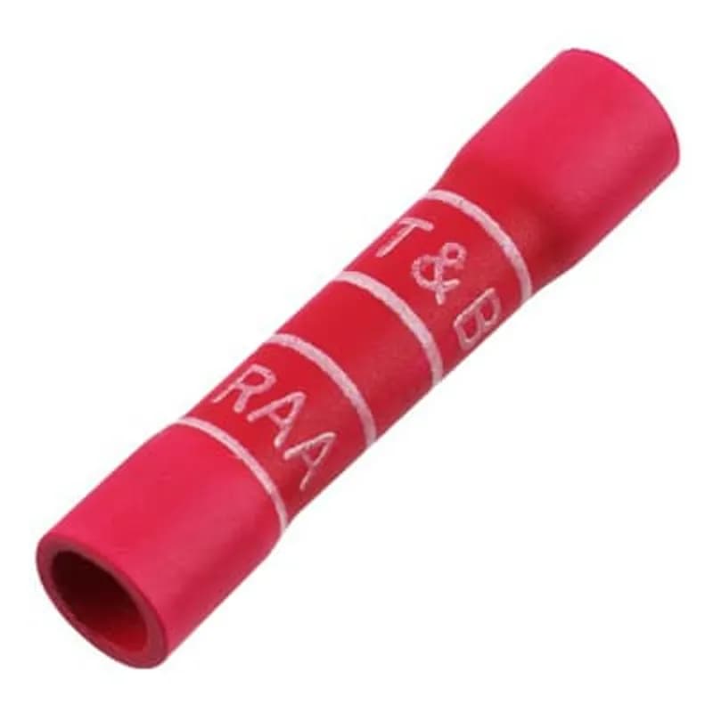 Insulated Vinyl Butt Splice for Wire Range 22-16 , Red