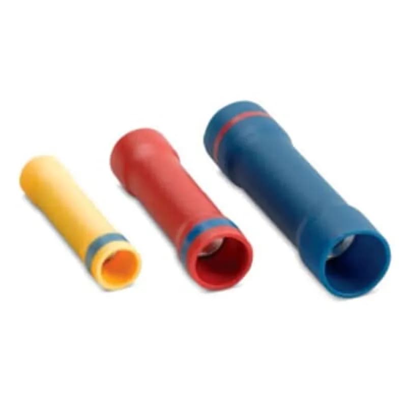 Insulated Vinyl Step-Down Butt Splice for Wire Range 16-14 to 22-16, Blue with Red Color Ring, Package of 50