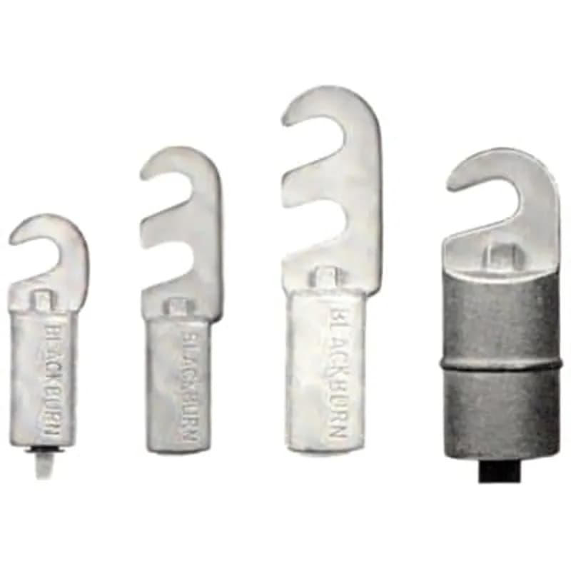 ABB - Installation Products LAC2 - Aluminum Slotted Tang Compression Terminal Lug - Color Red, Conductor Size Concentric #2 stranded Compressed Compact #2 solid #1 solid, Installation Dies, BY37, 840, B49EA, U-K840, 1 Slot. For Aluminum and Copper Conductors