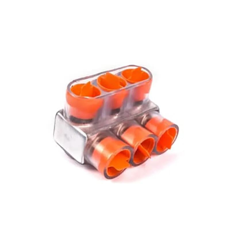ABB - Installation Products CSB 500-3 S - Aluminum Multi-Tap Encapsulated Cable Blocks, One-Way Configuration, Wire Range 500 kcmil-6 Str, Hex Size 5/16 Inch, Length 3.99 Inches, Width 2.38 Inches, Height 2.75 Inches, Outlets 3, Clear Insulation