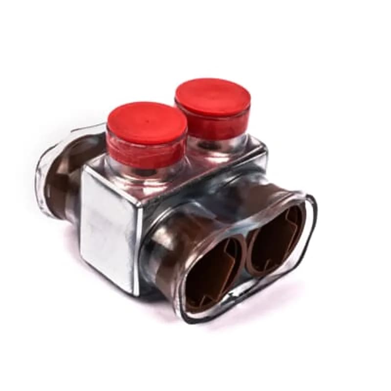 ABB - Installation Products CSB 750-2 S - Aluminum Multi-tap Encapsulated Cable Blocks - One-Way Configuration, Wire Range 750-1/0, Screw Size 3/8 Hex, Length 3 Inches, Width 3-3/8 Inch, Height 2-1/4 Inch, Outlets 2, Quantity