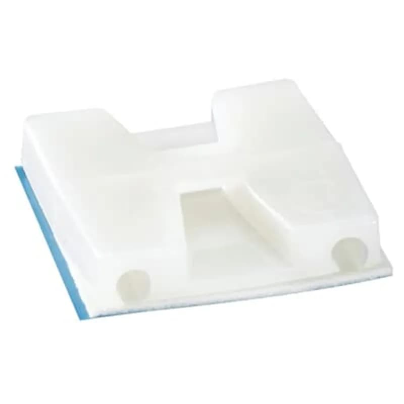 Aluminum Mounting Plate for Securing Cables, Length 34.93mm (1.38 Inches), Width 9.65mm (0.38 Inch), Adhesive/Screw Mounting, Two Holes for Mounting, Anodize Finish