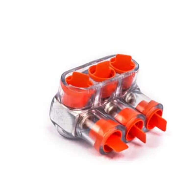 ABB - Installation Products CSB 2/0-3 S - Aluminum Multi-Tap Encapsulated Cable Blocks, One-Way Configuration, Wire Range 2/0-14 Str, Hex Size 3/16 Inch, Length 2.35 Inches, Width 1.50 Inches, Height 1.63 Inches, Outlets 3, Clear Insulation