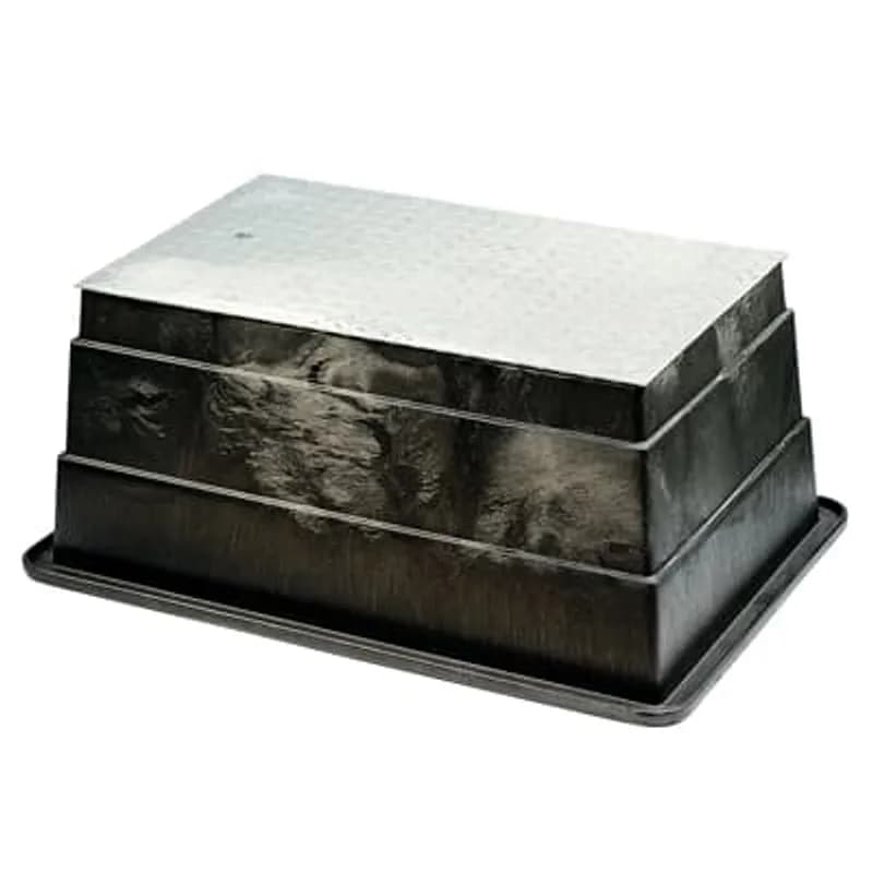 ABB - Installation Products SDRPG - Below Grade Service Enclosure Vault with Galvanized Steel Cover - Captive, Recessed, Hardware includes Stainless Steel 1/2-13 x 1.25 inch Penta-Head Bolt, Grounding Lug, 3/8 inch Split Washer, 3/8-16 Galvanized Nut, 1/2 inch Stainless Steel Flat Washers, 1/2 inch Galvanized Lock Washer