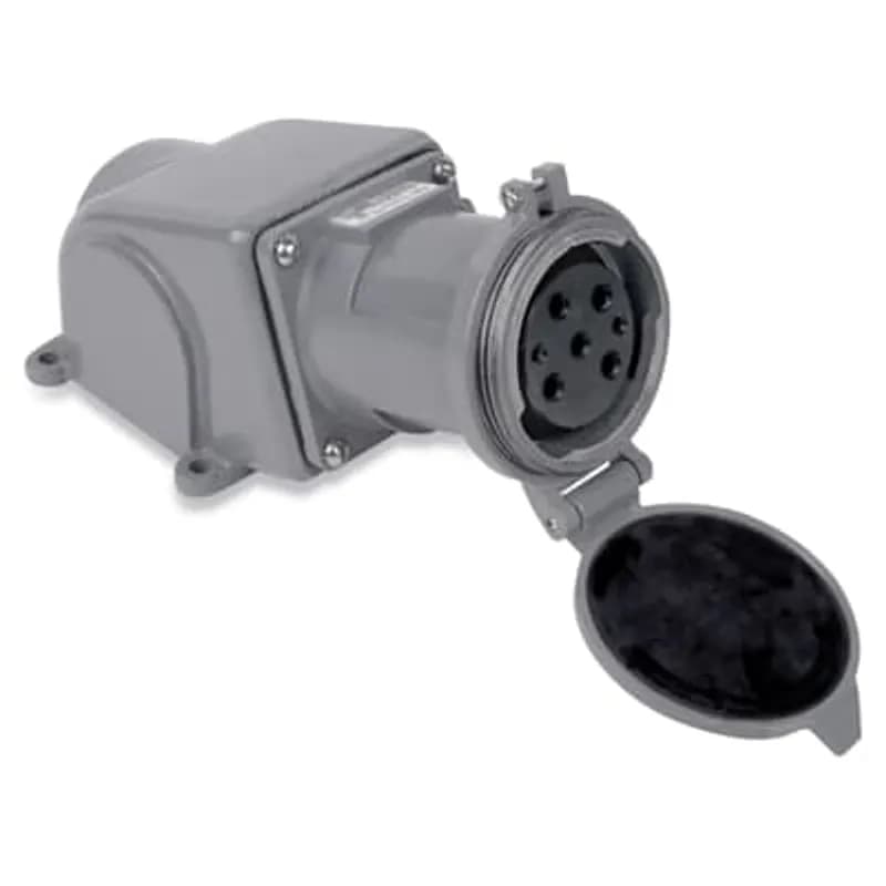 ABB - Installation Products DF6207FR0E0 - Female Receptacle with Angle Enclosure - 60AMP, 2P3W, 250V, Control Contacts