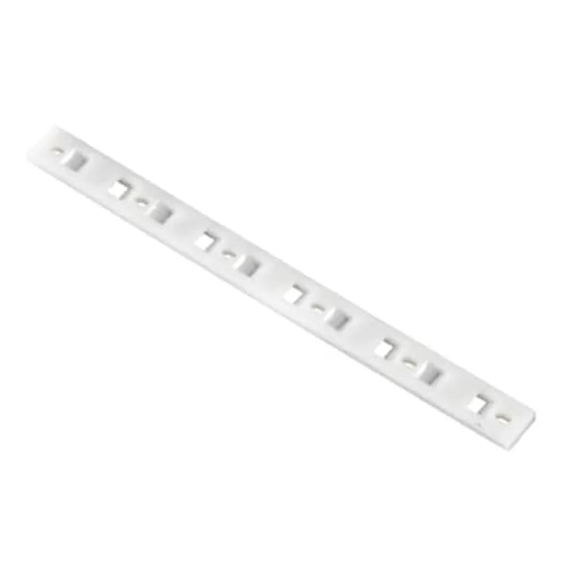 Tie Mounting Plate, Natural Nylon, #6 Screw, 0.301 Maximum Width, Length of 44.45mm (1.75 Inches), Width of 15.88mm (0.625 Inches), for Use with Ties with Max Width of 0.301 Inches (7.65mm)