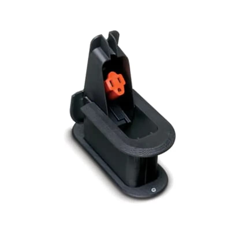 Deck Grommet, Length 8.37 Inches, Width 3.5 Inches, Depth 5.13 Inches, Black, Non-Metallic, Includes Cord Lock and Screw and Two Flange Screws, #8 x 3/4 Inch Wood Screw