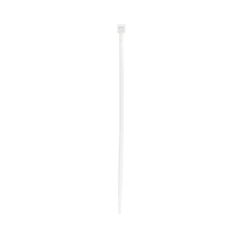 ABB - Installation Products TY100-18-100 - Cable Tie, Natural Polyamide (Nylon 6.6) for Temperatures up to 85 Degrees Celsius (185 F) for Indoor Applications, UL/EN/CSA62275 Type 2/21 Rated for AH-2 Plenum, Length of 111.76mm (4.4 Inches), Width of 2.413mm (0.095 Inches), Thickness of 1.12mm (0.044 Inches), Tensile Strength Rating of 80 Newtons (18 Pounds), 100 Pack