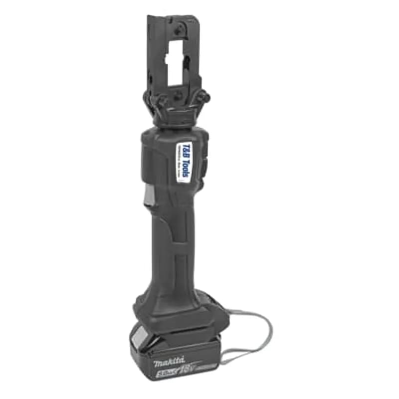 ABB - Installation Products TBM62CR-LI - 6-Ton Lithium-Ion Battery Powered Inline Closed Crimp Tool for Crimping #8-600 kcmil Copper, #8-400 kcmil Aluminum Connectors. 15.8 inch long x 3.3 inch wide x 4.5 inch high. 18 VDC, 5.0 Ah Battery. Weight 5.9 pounds with Battery.