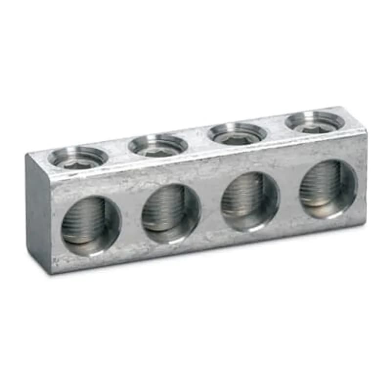 ABB - Installation Products ABC 6350 C BB 11BLK - Aluminum Pedestal Connector, #12 - 350 kcmil, Aluminum and Copper, Six Conductor, with cover, Black