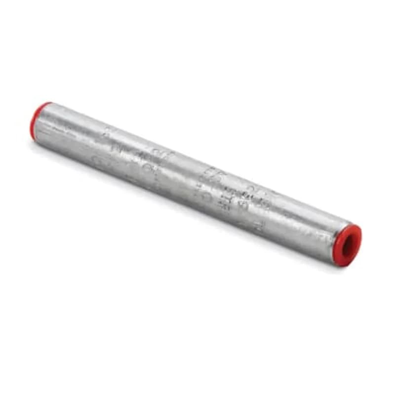ABB - Installation Products 2177 G 21 - Aluminum Pin Terminal, #2-#1 Copper/Aluminum, Dies 5/8, 8A, BG, 243, TU. 1 inch Tin Plated Copper Pin x .258 inch diameter. Body Length 2 inch. Bore Depth .960. Center Stop. Oxide Inhibitor compound. Sealant. Red Cap.
