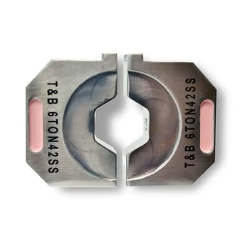 ABB - Installation Products 6TON62SS - Stainless Steel Die for 6-Ton TBM6PCR-LI, TBM62PCR-LI, TBM62CR-LI and TBM6UNICR-LI Tools for 250 kcmil CU, Die Color Yellow, Die Code 62