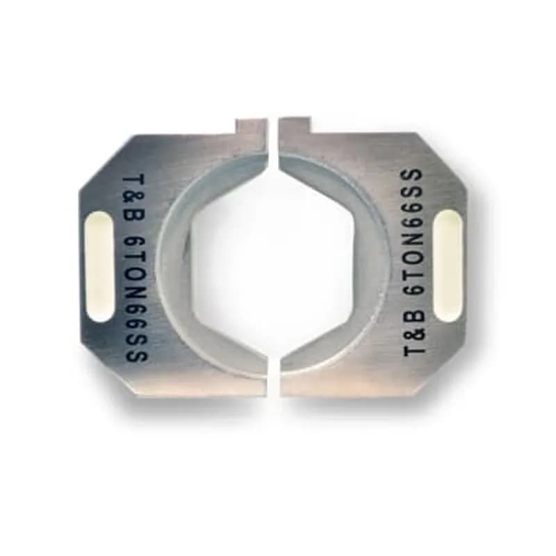 ABB - Installation Products 6TON66SS - Stainless Steel Hex Die for 6-TonTBM6PCR-LI, TBM62PCR-LI, TBM62CR-LI and TBM6UNICR-LI Tools for 300 kcmil CU, 4/0 Al, Die Color White, Die Code 66H
