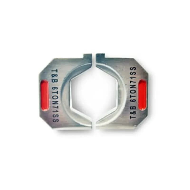 ABB - Installation Products 6TON71SS - Stainless Steel Hex Die for 6-Ton TBM6PCR-LI, TBM62PCR-LI, TBM62CR-LI and TBM6UNICR-LI Tools for 350 kcmil CU, 250 kcmil Al, Die Color Red, Die Code 71H