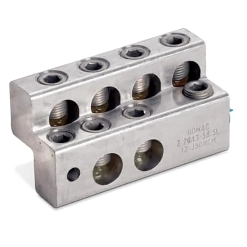 ABB - Installation Products Z 3053-58 SL - Aluminum Universal Quick Disconnect Transformer Connectors - Z-SL Series, cable range 12-350, length 5-1/4 in, height 2-3/8 in, stud type 5/8 in, outlets 8