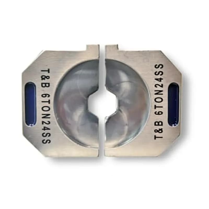 ABB - Installation Products 6TON24SS - Stainless Steel Hex Die for 6-Ton TBM6PCR-LI, TBM62PCR-LI, TBM62CR-LI and TBM6UNICR-LI Tools for #6 CU, #8 Al, Die Color Blue, Die Code 24