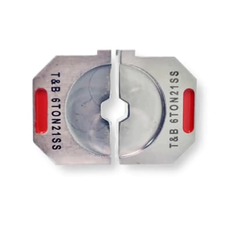 ABB - Installation Products 6TON21XSS - Hex-Flex Die for 6-Ton TBM6PCR-LI, TBM62PCR-LI, TBM62CR-LI and TBM6UNICR-LI Tools for #8 CU, #10 Al, Die Color Red, Die Code 21X
