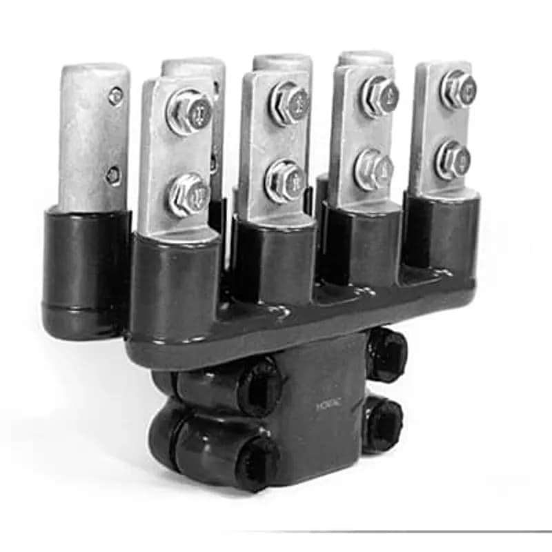 ABB - Installation Products FTT 33-175-30 CU - Flood Seal Copper Transformer Connector, Vertical Cable Leads, 6 Outlets, 3 inch stud, 9.50 Height, 7.750 tower width