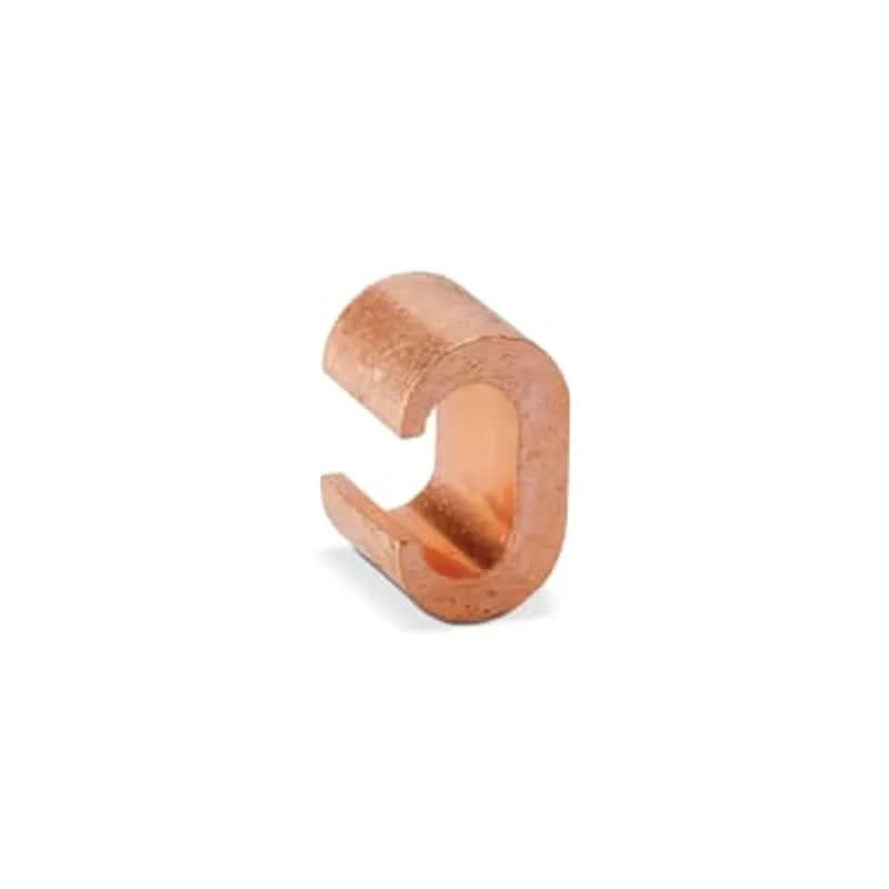 ABB - Installation Products CC 402 - Copper C-Type Compression Tabs, Wire Range Groove A: 3/0 Sol - 4/0 Str, Wire Range Groove B: 6 Sol - 2 Str, Installation Dies F or D3, Length 1-1/16 Inch