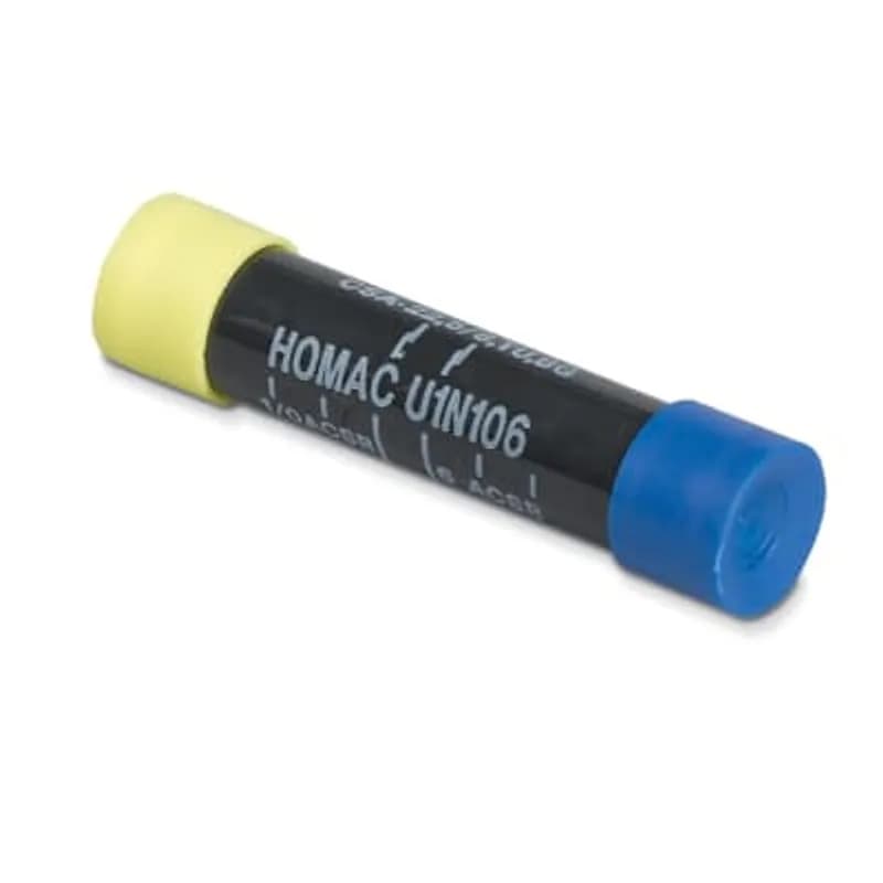 ABB - Installation Products U 1 N 104 - Insulated Aluminum Service Entrance Compression Splices - Conductor A: Yellow, 1/0 ACSR, 1/0 Stranded, Conductor B: Orange, 4 ACSR, 2 Solid, 4 Stranded, For AL to AL or AL to CU Conductors. Splice only 2-1/8 inch x 37/64 inch Diameter. Splice with Sleeve and Caps 3-1/4 inch x 47/64 inch Diameter. Oil Stop. Installing Dies: CSA-22, 5/8, TU, BG.