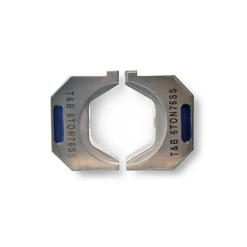 ABB - Installation Products 6TON76SS - Stainless Steel Hex Die for 6-Ton TBM6PCR-LI, TBM62PCR-LI, TBM62CR-LI and TBM6UNICR-LI Tools for 400 kcmil CU, 300 kcmil Al, Die Color Blue, Die Code 76H