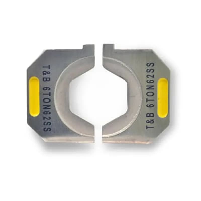 ABB - Installation Products 6TON62XSS - Hex-Flex Die for 6-Ton TBM6PCR-LI, TBM62PCR-LI, TBM62CR-LI and TBM6UNICR-LI Tools for 250 kcmil CU, Die Color Yellow, Die Code 62X
