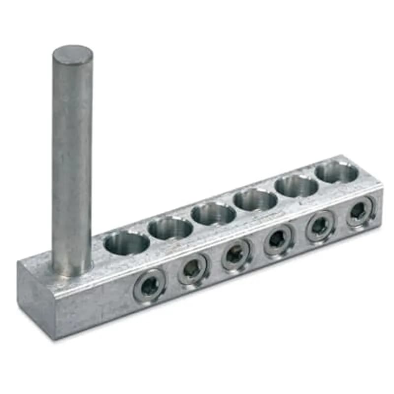 ABB - Installation Products ABP 2350-1/2-2 C - Aluminum Overhead Transformer Eyebolt Multi-Tap Set Screw Connectors, length 3-3/16 inch, stud size 1/2 X 2, cable range #12-350 kcmil, outlets 2, with Oxide Inhibitor