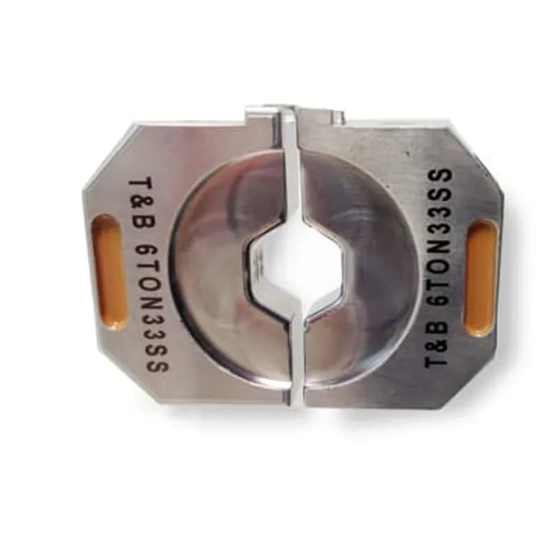 ABB - Installation Products 6TON33SS - Stainless Steel Hex Die for 6-Ton TBM6PCR-LI, TBM62PCR-LI, TBM62CR-LI and TBM6UNICR-LI Tools for #2 CU, Die Color Brown, Die Code 33