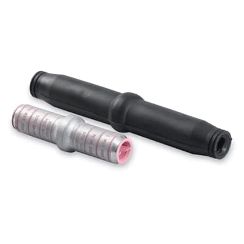 ABB - Installation Products RRK 2 - Aluminum Flood-Seal Compression Splice Kits, wire range 2, connector length 3 inch, insulator length 5-1/2 inch, dies 5/8 (5), color code Red. For Aluminum Conductors Only.