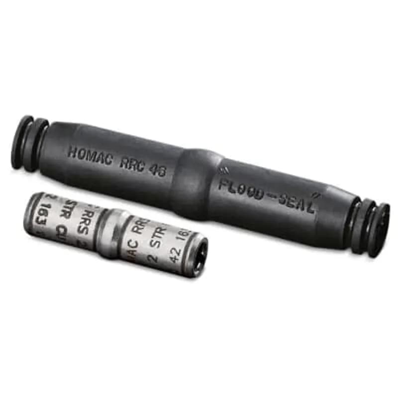 ABB - Installation Products RRK 2 CU - Copper Compression Splice Kits, Wire Range 2, Connector Length 3 Inches, Insulator Length 5-1/2 Inches, Dies 5/8 (5), Color Code Red. For Copper Conductors Only.