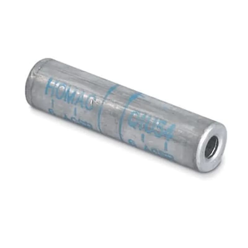 ABB - Installation Products Q 1 U 54 - Uninsulated Aluminum Service Entrance Compression Splices - 1/2 inch die series, Conductor A: Blue, 4 Solid, - Stranded, 6-6/1 ACSR, Conductor B: Blue, 4 Solid, - Stranded, 6-6/1 ACSR. For Aluminum to Aluminum or Aluminum to Copper Conductors