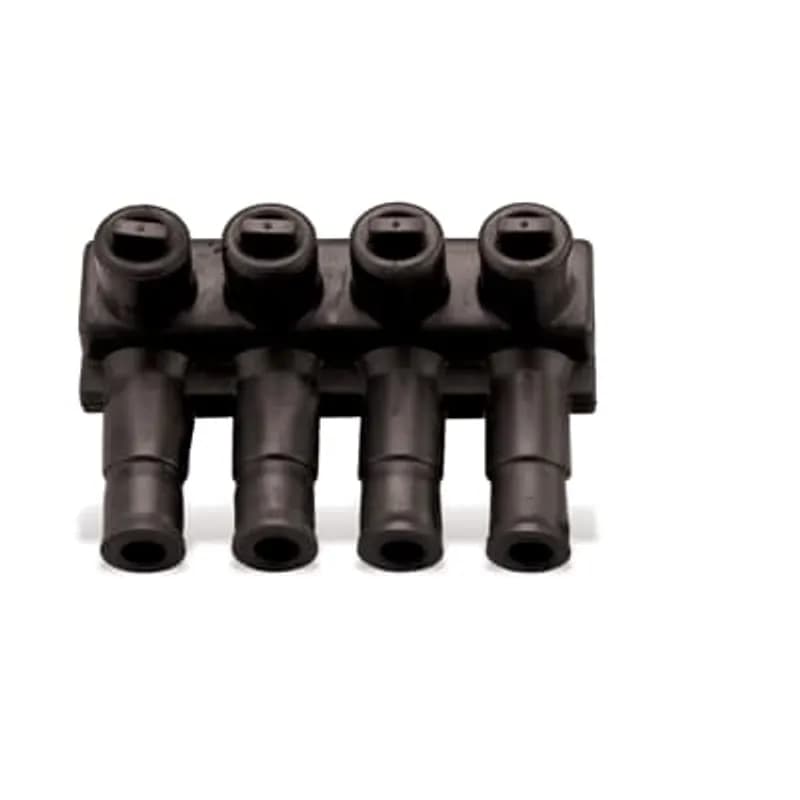 ABB - Installation Products RXL 4 C-OP - Aluminum Flood-Seal Multi-Port Santoprene Insulated Bus Connector - RXL 350 Series, Cable Range #12-350 kcmil, Four Conductor, Dual Rated Aluminum and Copper, 5.8 X 4.0 X 2.63 inch, outlets 4, Orange Plug, Oxide Inhibitor.