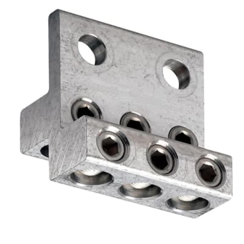 ABB - Installation Products ZBT 1013-48 TMH - Zeebar Aluminum Transformer Connector, #12 - 350 kcmil, Aluminum-Copper, Bolt 1/2 inch. Two Conductor.