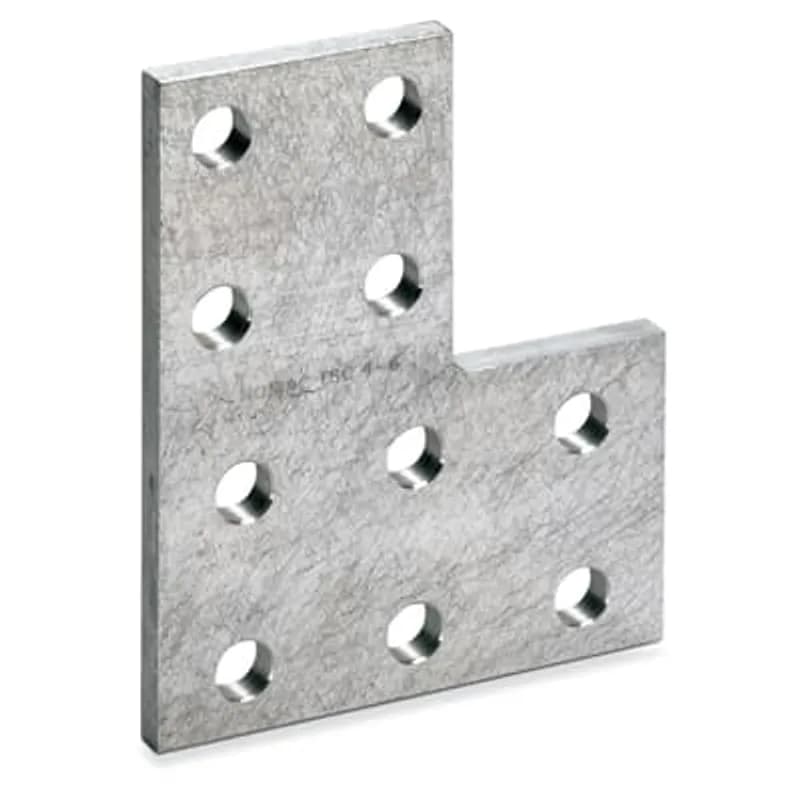 ABB - Installation Products TSC 4-12 - NEMA Transformer Spade Adapters - Aluminum - TSC 4 series, (16) .562 inch Diameter Bolt Holes, L-Shaped - 8 inch x 10.5 inch, thickness 3/4 inch. 4-Hole Pad Side is 4 inches Wide with 1.75 inch centers, 12-Hole Pad Side is 3.875 inch x 10.5 inch with 1.75 inch centers.