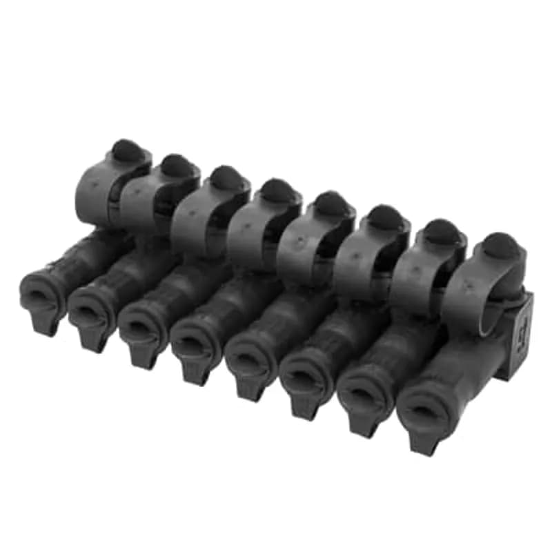 ABB - Installation Products RAB 8 C - Multi Seal, Aluminum Insulated Bus Connector, #12 - 350 kcmil, Eight Conductor, Dual Rated Aluminum and Copper, 10 pieces. Cap is attached by Strap.