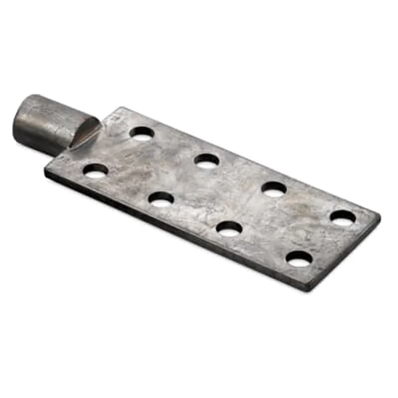 ABB - Installation Products 2042-10 - Copper Tin-Plated Threaded Transformer Stud Adapter for NEMA pad-style connections - eight-hole transformer stud adapters, Silver Brazed Stud - Size 1 1/4-12 UNF-2B with 1.5 inch Outside Diameter. Pad 6.875 inch long x 3 inch wide x .25 inch thick. 2 rows of 4 holes spaced 1.75 inch on center and .562 inch Diameter.