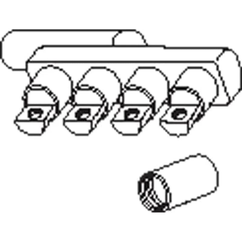 ABB - Installation Products FT 95-6 - Aluminum Flood-Seal 95 Series Screw-on Transformer Connectors, length 10 inch, stud size 5/8, outlets 6