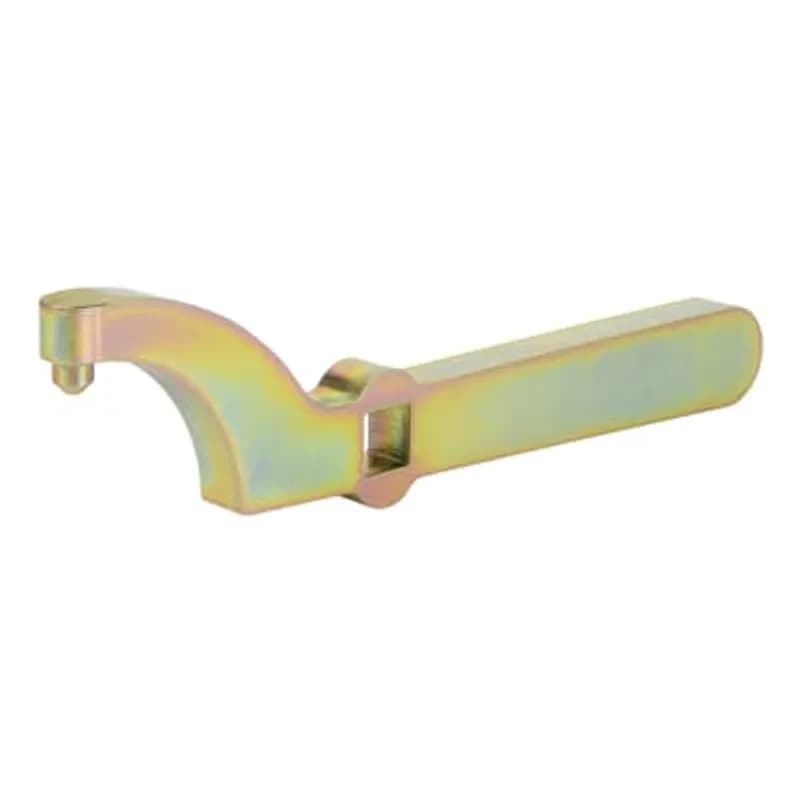 ABB - Installation Products 600-SW - 15/25/35kV, 600 Amp, Spanner Wrench, Hook Style, Zinc Plated Cold Rolled Steel. 8 inches long x 1/2 inch thick. Equipped with 0.312 inch Diameter Pin and 1/2 inch square socket. Designed for use on K650CP Connecting Plugs, K650RTP Tap Plugs and K650RTW Tap Wells. Provides an easy to use tool for tightening and/or loosening these units.