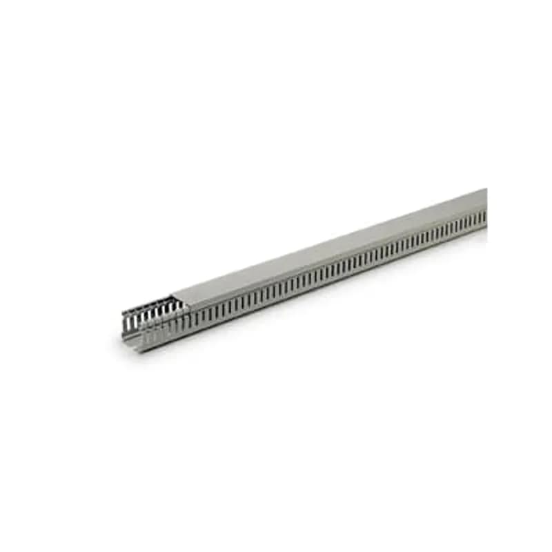 ABB - Installation Products 05183 - Gray thermoplastic wiring duct with covert, 4/6 millimeters narrow slot spacing, 25 x 80 millimeters size (0.98 x 3.15 inches), 2 meters in length