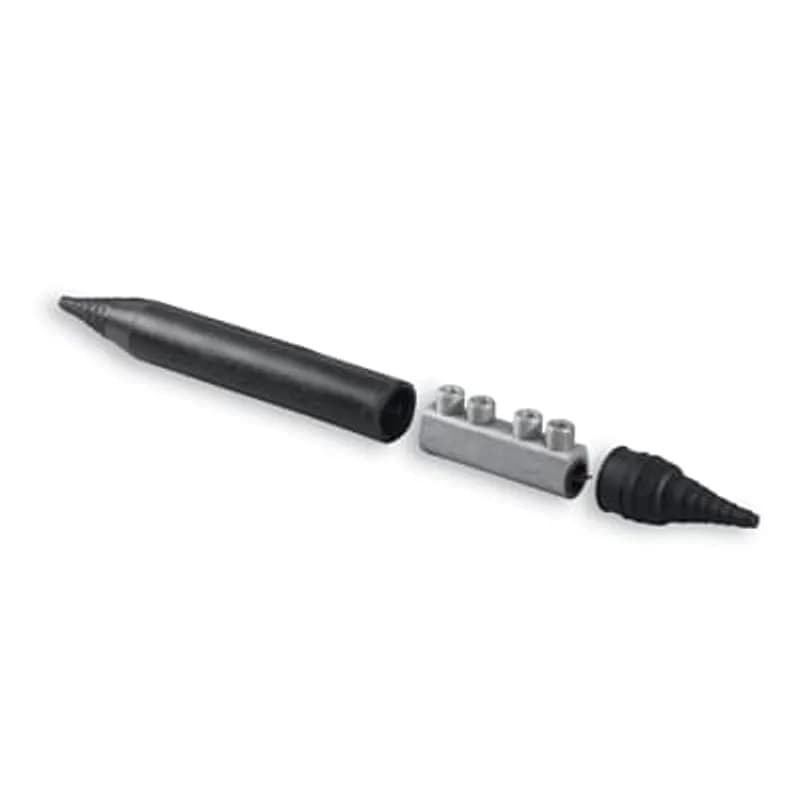 ABB - Installation Products UH 11 - Aluminum Flood-Seal Mechanical Splice Two-Wire Kits, conductor range 6-350 kcmil CU9AL Connector, Length 4-1/16 inch, screws per side 2, includes Cap with liner and Insulating Rocket.