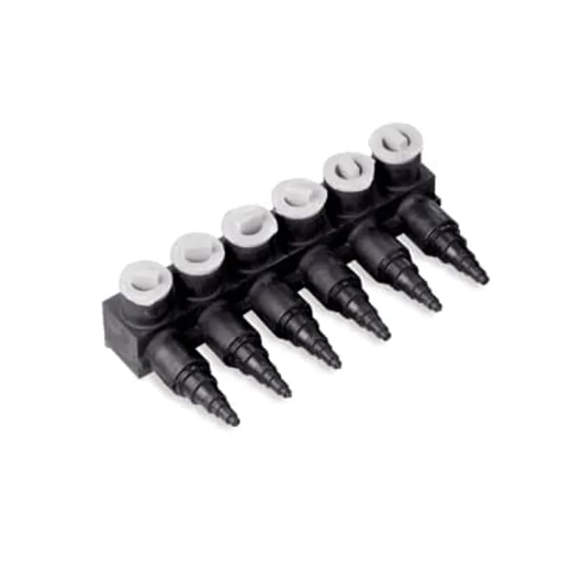 ABB - Installation Products RXL 600-4 - Aluminum Flood-Seal Multi-Port Insulated Bus Connector - RXL 600 Series, Cable Range #6-600 kcmil, 4 Outlets all on Same Side.