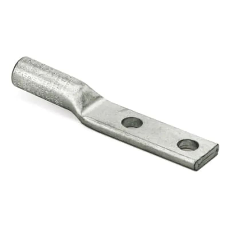 ABB - Installation Products SAB 500 NTN - Tin Plated Aluminum Two-Hole NEMA Lug, Wire Range 477 - 500 kcmil, 600 Compact AL-CU, 397.5(26/7, 30/7) and 477(18/1) ACSR, 240 mm2. Installing dies 96, 472, 655, 1 1/8-1, 13A, U32ART, 299, 705, 316. (VC 6 Tool for 4/0 Stranded - 500 kcmil). Length 6-3/8 inch. Pad 1-1/4 inch wide x 3-1/8 inch long x 3/8 inch thick. (2) 9/16 inch diameter holes on 1/-3/4 inch center. Barrel 2-1/4 inch. Oxide Inhibitor. Pink Cap.