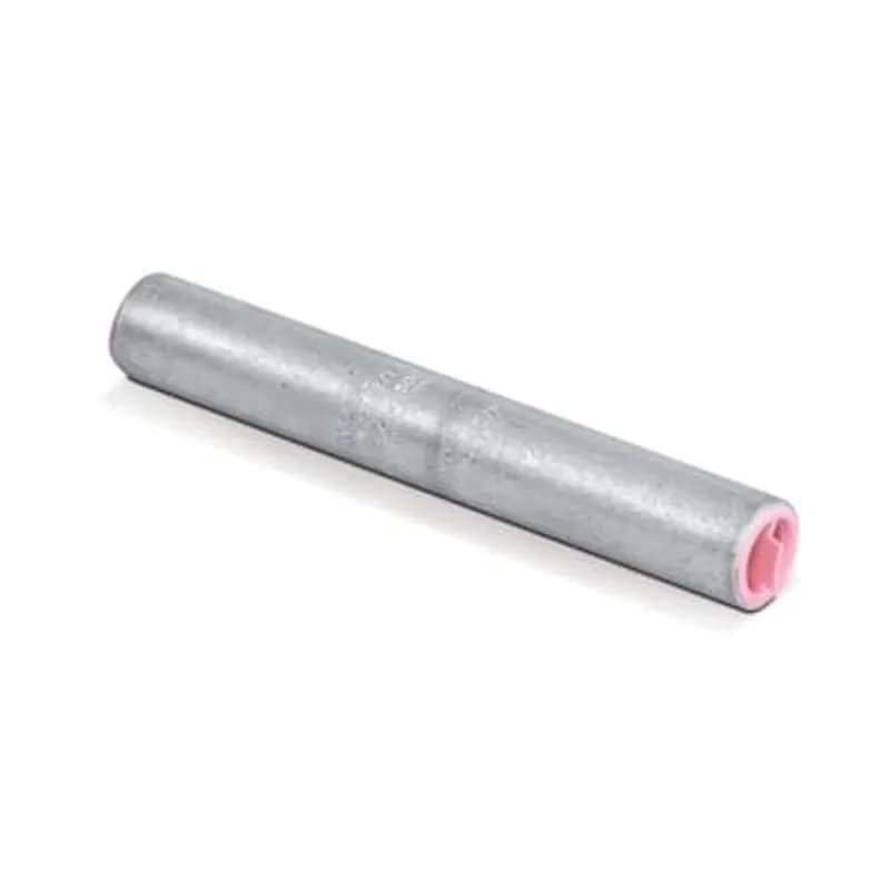 ABB - Installation Products SKAC 4/0 - Aluminum Multi-Range Dieless Compression Splices - Partial Tension, conductor size 1/0 Stranded - 4/0 ACSR. Installation Tool VC5 - 6 Crimps, VC8 - 4 Crimps. Length 8 inch. Center Stop. Oxide Inhibitor. Pink Caps. For both Aluminum and Copper Conductors.